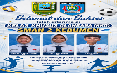 Diterima di Kelas Khusus Olahraga (KKO) SMA Negeri 2 Kebumen