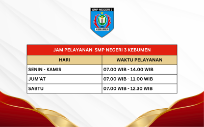 JAM PELAYANAN SMPN 3 KEBUMEN